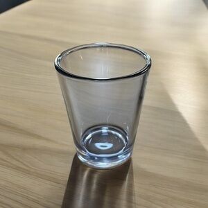 Blue Clear Glass 1.5 cup Vase With Tapered Width